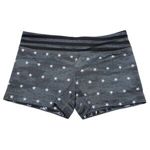 IAB Mfg women's 3 in no-ride patriotic stars athletic gym workout shorts